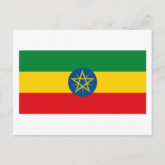 Äthiopische Flagge Postkarte