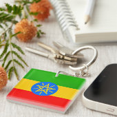 Äthiopische Flagge Schlüsselanhänger (Vorderseite rechts)