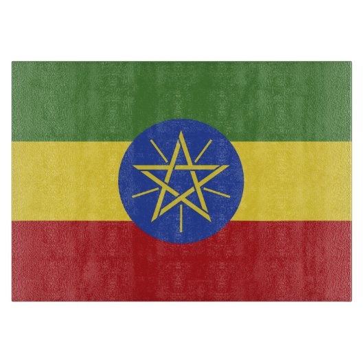 Äthiopische Flagge Schneidebrett (Vorderseite)