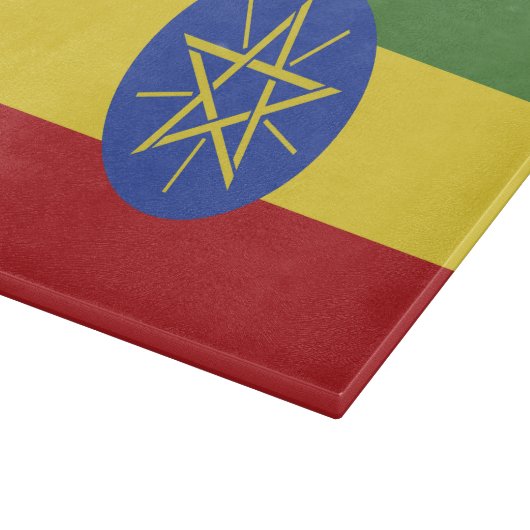 Äthiopische Flagge Schneidebrett (Ecke)