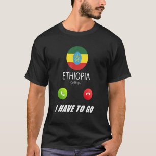 Äthiopische Flagge Souvenir Äthiopien ruft Ruf T-Shirt