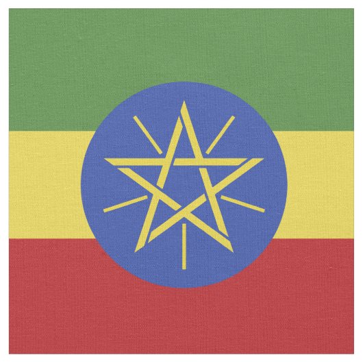 Äthiopische Flagge Stoff (Nahaufnahme)