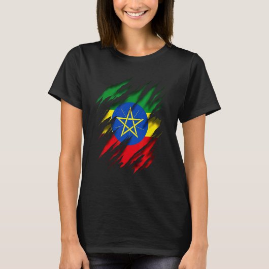 Äthiopische Flagge T-Shirt (Vorderseite)