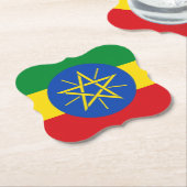 Äthiopische Flagge Untersetzer (angewinkelt)