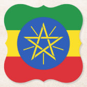 Äthiopische Flagge Untersetzer (Vorderseite)