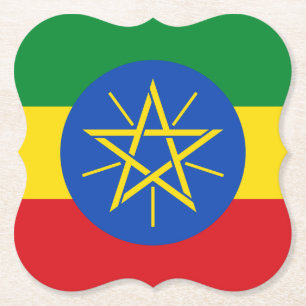 Äthiopische Flagge Untersetzer