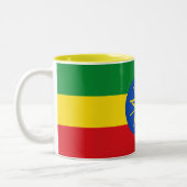 Äthiopische Flagge Zweifarbige Tasse (Links)