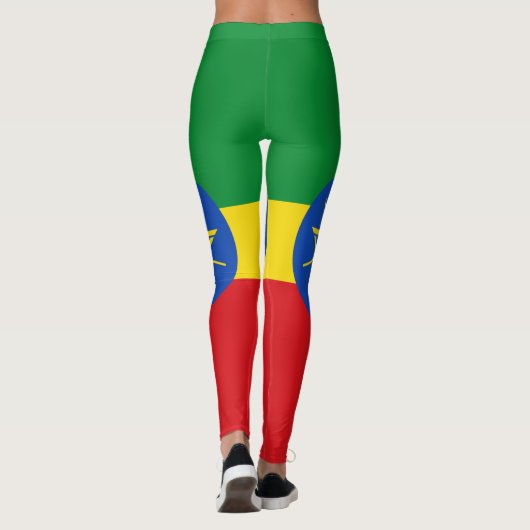 Äthiopische Flaggen-Leggings Leggings (Rückseite)