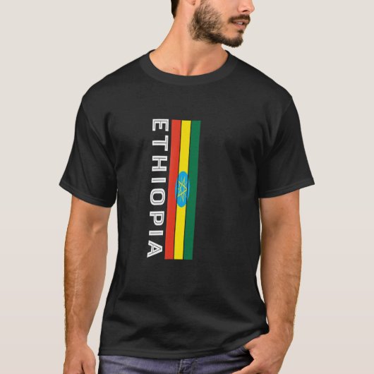Äthiopische Flaggenfarben T-Shirt (Vorderseite)