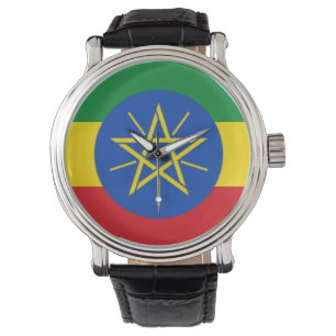 Äthiopische Flaggenuhr Armbanduhr