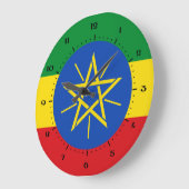 Äthiopische Flaggenuhren Große Wanduhr (Winkel)
