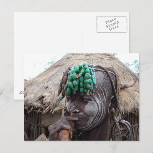Äthiopische Frau 2 Postkarte (Vorne/Hinten)