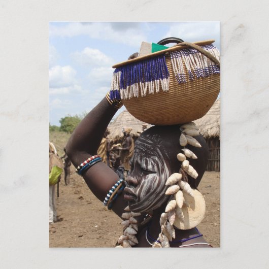 Äthiopische Frau 6 Postkarte (Vorderseite)