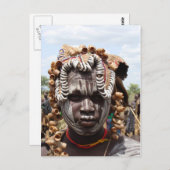 Äthiopische Frau Postkarte (Vorne/Hinten)