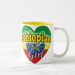 Äthiopische Girl Zweifarbige Tasse