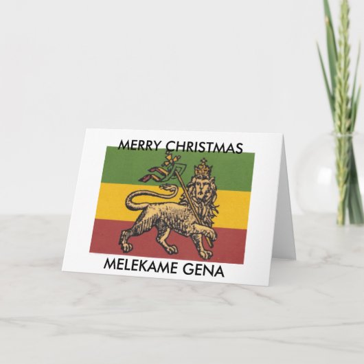 ÄTHIOPISCHE GRUSS-KARTE FEIERTAGSKARTE (Vorderseite)