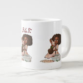Äthiopische Kaffeekirmonie|Buna-Keramik Kaffeemasc Jumbo-Tasse (Vorderseite Rechts)