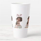 Äthiopische Kaffeekirmonie|Buna-Keramik Kaffeemasc Milchtasse (Vorderseite)