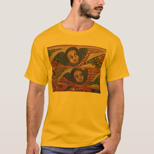 Äthiopische Kirchen-Malerei - Goldengels-T - Shirt (Vorderseite)