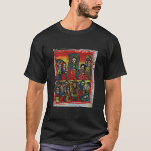 Äthiopische Kirchen-Malerei - T - Shirt schwarzes