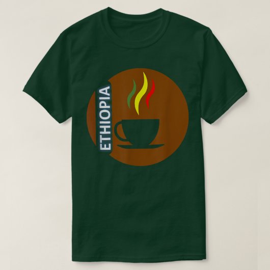 Äthiopische Kleidung Kaffee T-Shirt (Design vorne)
