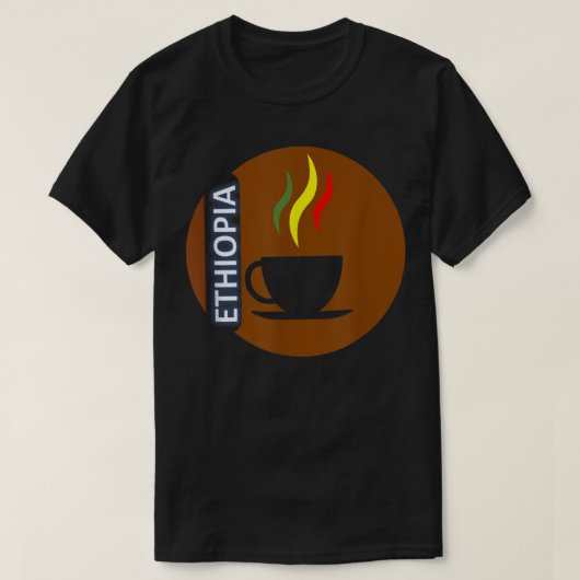 Äthiopische Kleidung Kaffee T-Shirt (Design vorne)
