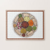 Äthiopische Küche Lebensmittelplattform Injera Wat Puzzle (Horizontal)