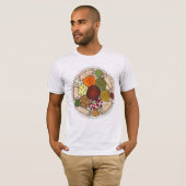 Äthiopische Küche Lebensmittelplattform Injera Wat T-Shirt (Vorne ganz)