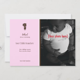 Äthiopische Mädchen-Adoptions-Mitteilung Ankündigung