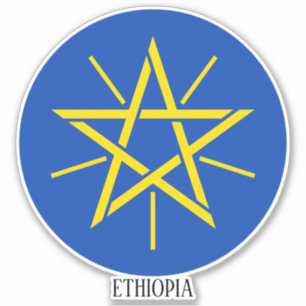 Äthiopische Nationalmatte für Waffen Patriotisch Aufkleber