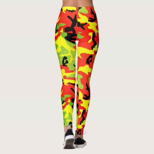 Äthiopische Rastafari Tarnung - Leggings (Rückseite)