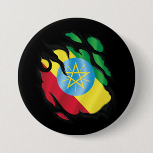 Äthiopische Rippenflagge Button