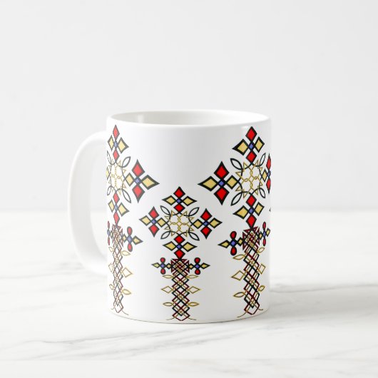 Äthiopische Rootz Meskel quere klassische Tasse (Vorderseite Links)