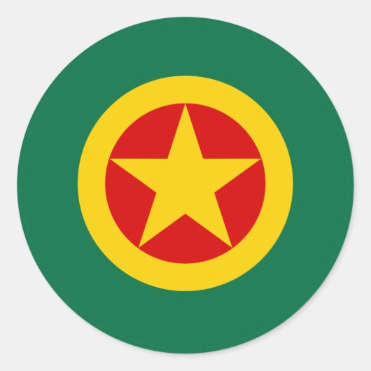 Äthiopische Roundel-Landesflagge-Symbol Militär Runder Aufkleber (Vorderseite)
