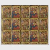 Äthiopische Schwarze Madonna und Kind mit Heiligen Geschenkpapier (Flach)