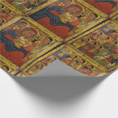 Äthiopische Schwarze Madonna und Kind mit Heiligen Geschenkpapier (Ecke)