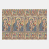 Äthiopische Schwarze Madonna und Kind mit Heiligen Geschenkpapier Set (Vorderseite 3)