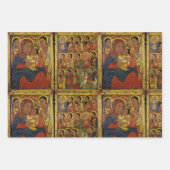 Äthiopische Schwarze Madonna und Kind mit Heiligen Geschenkpapier Set (Vorderseite)