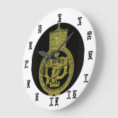 Äthiopische Selassie Time - runde (große) Wall-Uhr Große Wanduhr (Winkel)