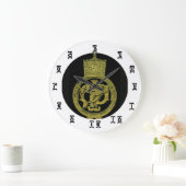 Äthiopische Selassie Time - runde (große) Wall-Uhr Große Wanduhr (Zuhause)