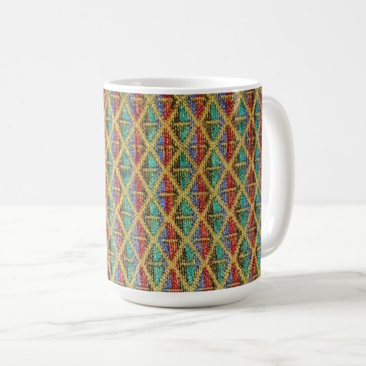 Äthiopische Tilet Kaffee-Tasse Kaffeetasse (VorderseiteRechts)