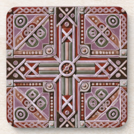 Äthiopischer Design beeinflusst harten Kunststoff- Getränkeuntersetzer