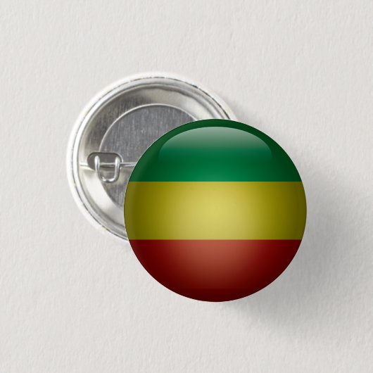 Äthiopischer Flaggenknopf Button (Vorne & Hinten)