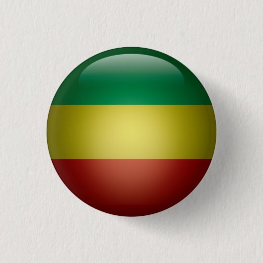 Äthiopischer Flaggenknopf Button (Vorderseite)