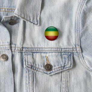 Äthiopischer Flaggenknopf Button