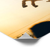 Äthiopischer Kaiser Menelik auf Pferd Poster (Ecke)