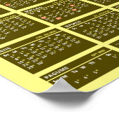 Äthiopischer Kalender 2017 für die Jahre 2024 und  Poster (Ecke)