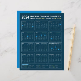 Äthiopischer Kalender-Konverter für das Jahr 2024