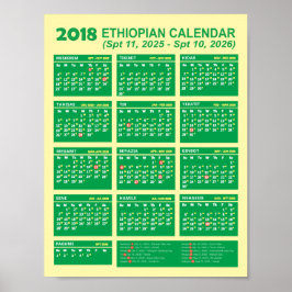 Äthiopischer Neujahrskalender 2025/2026 Poster
