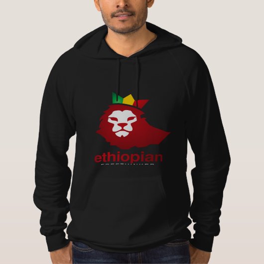 Äthiopischer Power - Fleece Pullover Hoodie (Vorderseite)